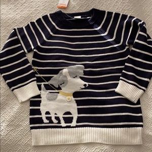 Gymboree dog striped sweater 5-6